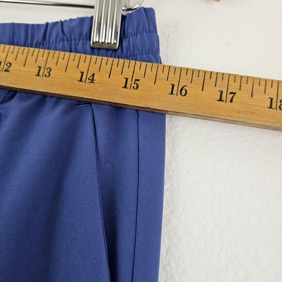 YOGALICIOUS Womens Sz M Beckham Pull-On Trouser Pants Straight Leg Pockets Blue - Picture 3 of 9